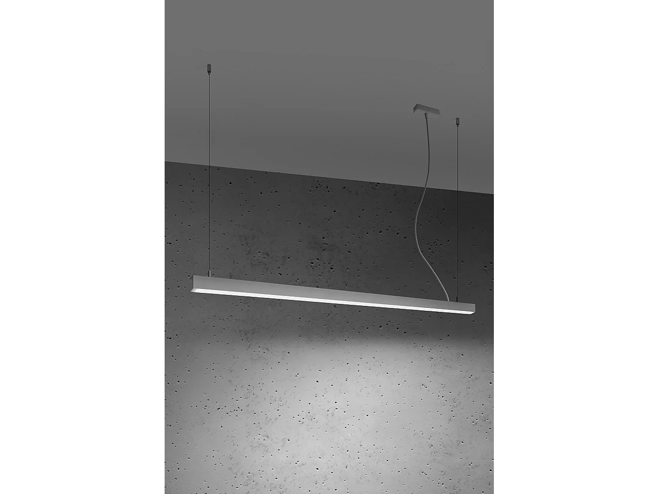 Lampada a sospensione lineare a barra dritta a LED da 145 cm integrata bianca 4000K Lámpara colgante de barra recta lineal LED integrada de 145 cm blanco 4000K