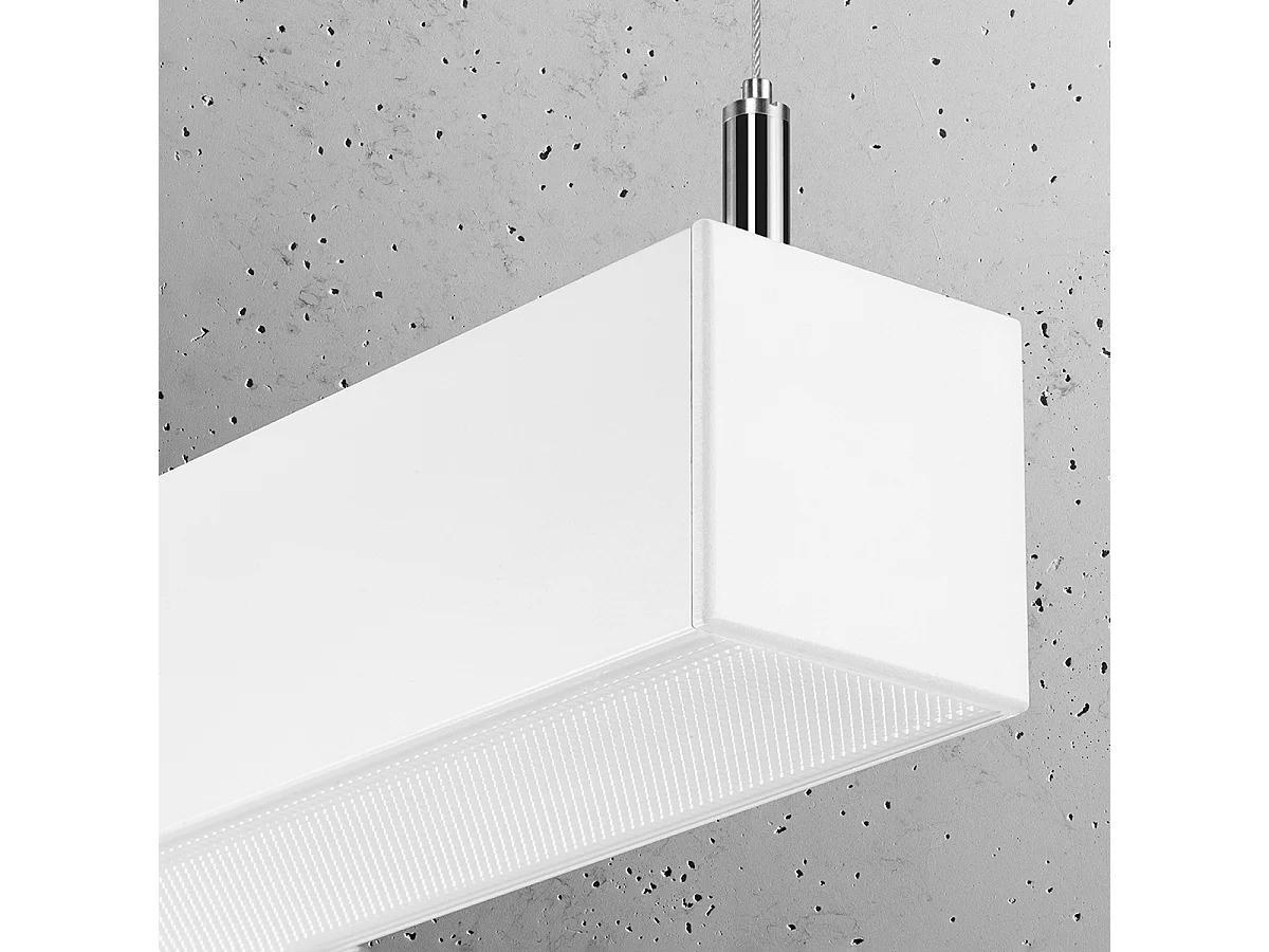 Lampada a sospensione lineare a barra dritta a LED da 145 cm integrata bianca 4000K Lámpara colgante de barra recta lineal LED integrada de 145 cm blanco 4000K