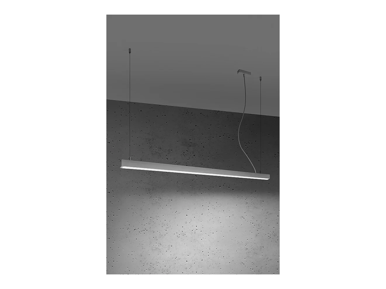 Sollux PINNE Luminaire suspendu barre droite linéaire LED intégrée 145 cm Blanc 4000K