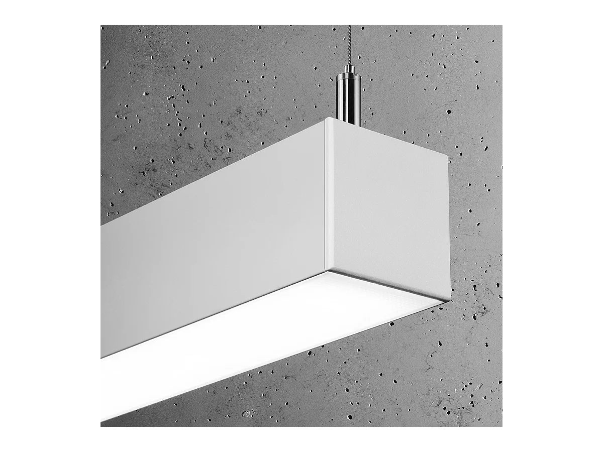 Sollux PINNE Luminaire suspendu barre droite linéaire LED intégrée 145 cm Blanc 4000K