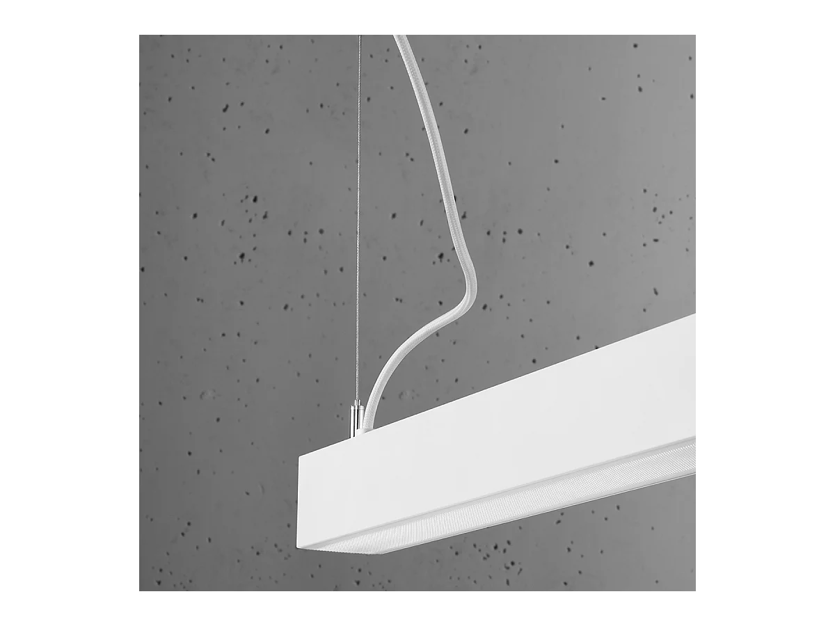 Sollux PINNE Luminaire suspendu barre droite linéaire LED intégrée 145 cm Blanc 4000K