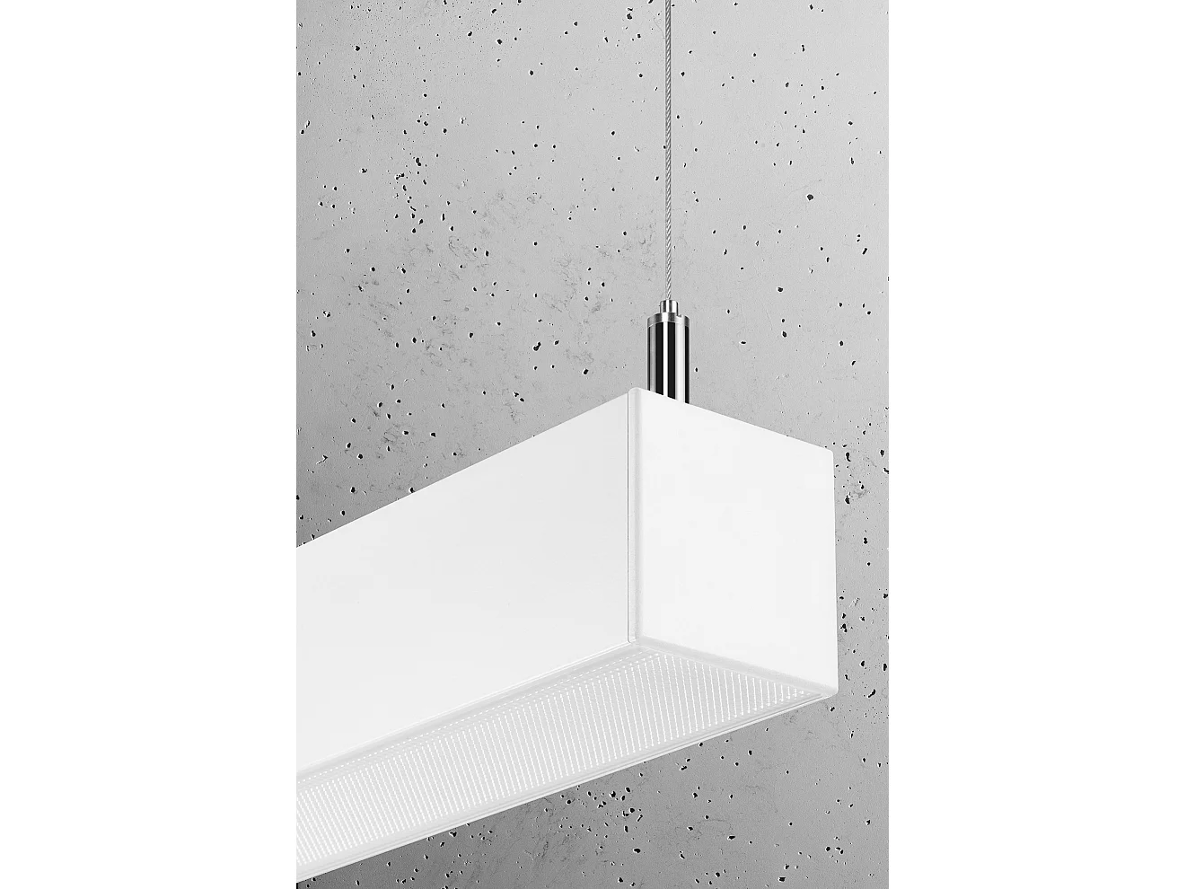 Hanglampen Pinne Minimalistisch Van  - 1 Lichtbronnen - L.150 X H.150 Cm - Wit