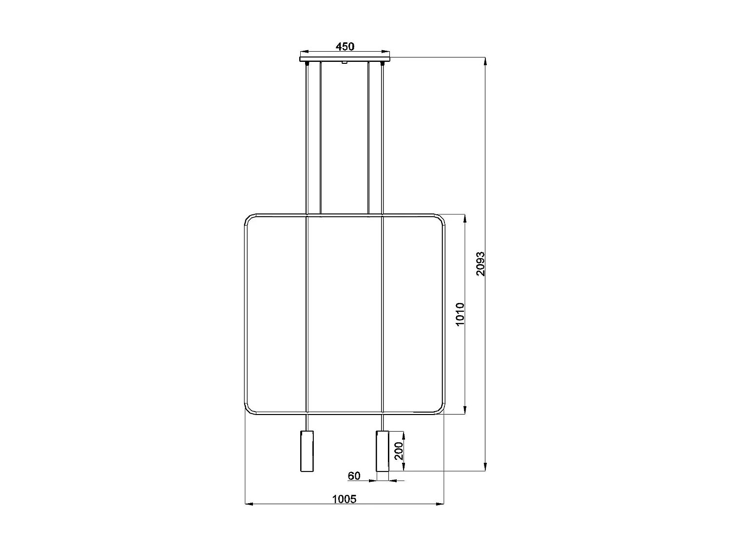 Lampa wisząca RANA 2 czarna