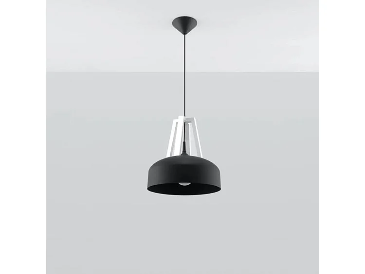 Lampa wisząca CASCO czarna/biała