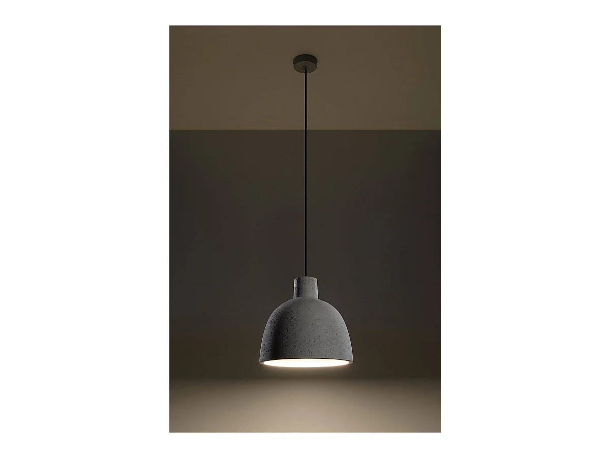 Sollux - Sospensione a soffitto a cupola a 1 luce bianca, E27