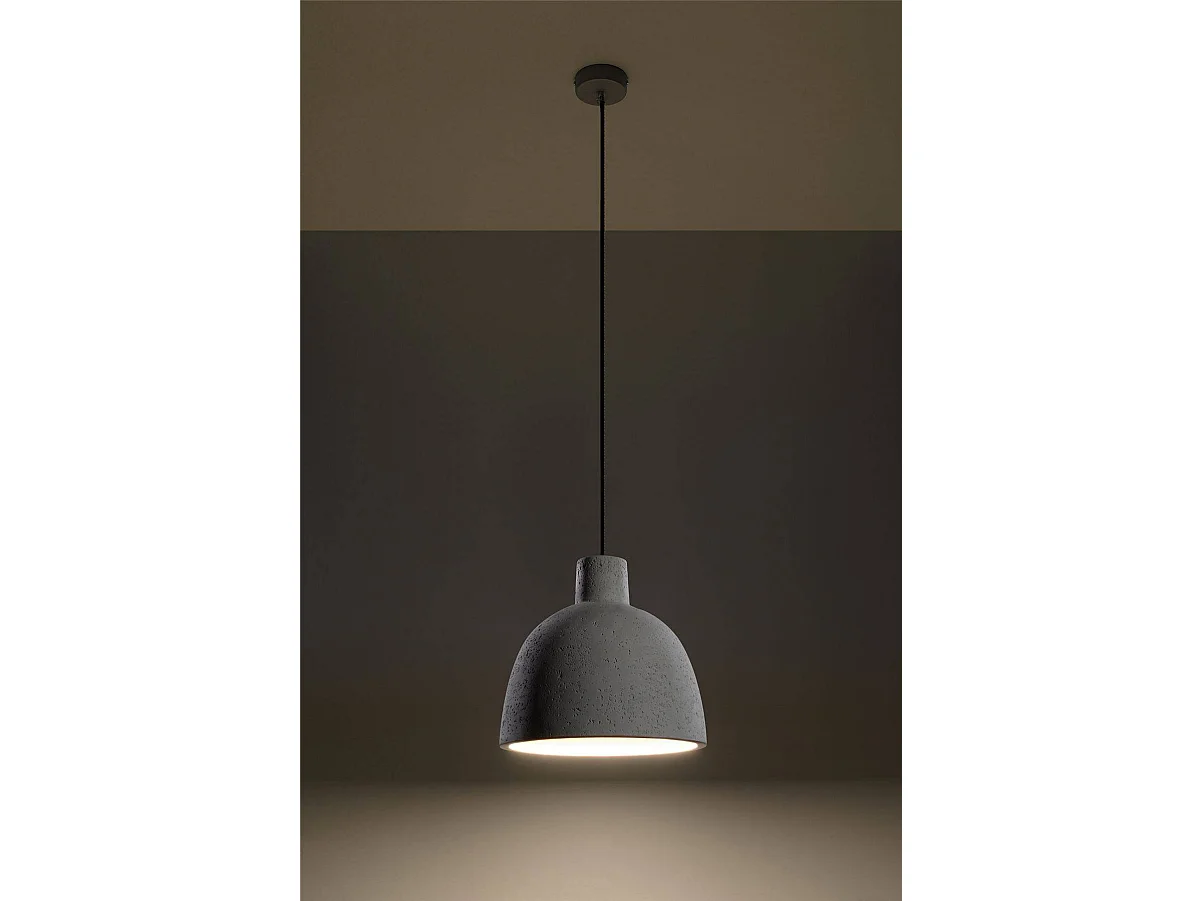 Hanglampen Damaso Industrieel Van  - 1 Lichtbronnen - L.28 X H.128 Cm - Grijs