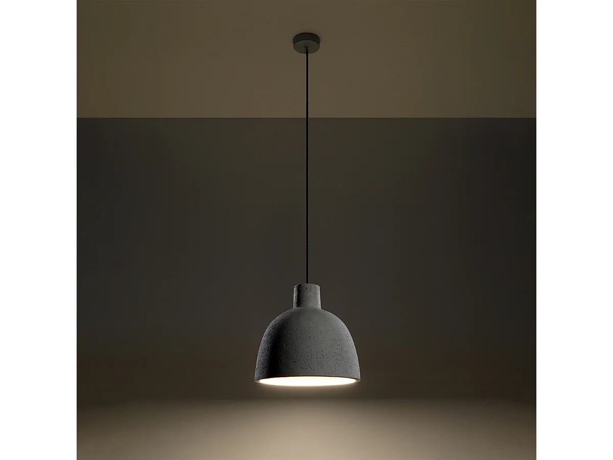 Hanglampen Damaso Industrieel Van  - 1 Lichtbronnen - L.28 X H.128 Cm - Grijs