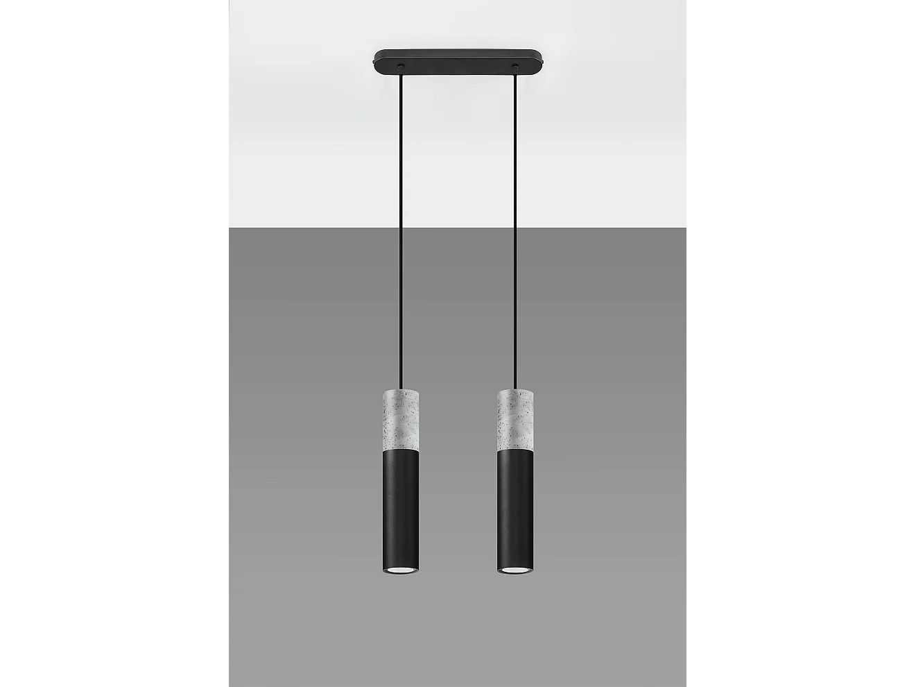 Twin Hanging Pendelleuchte Grau, Schwarz GU10 Sospensione Twin Grigio Chiaro, Nero GU10