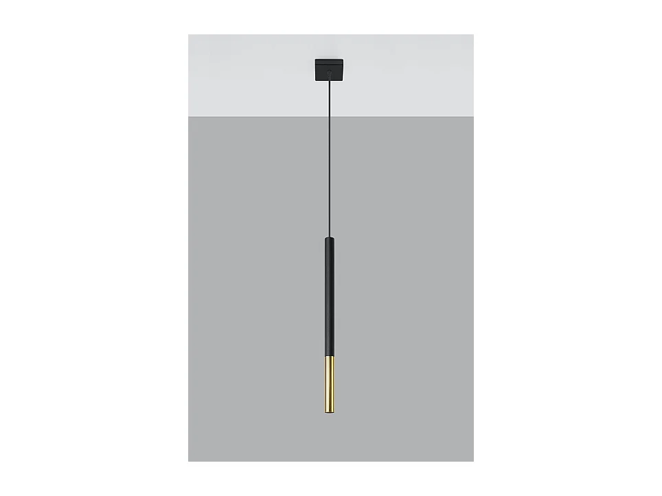 Sollux MOZAICA Suspension Slim 8cm Noir, Or G9