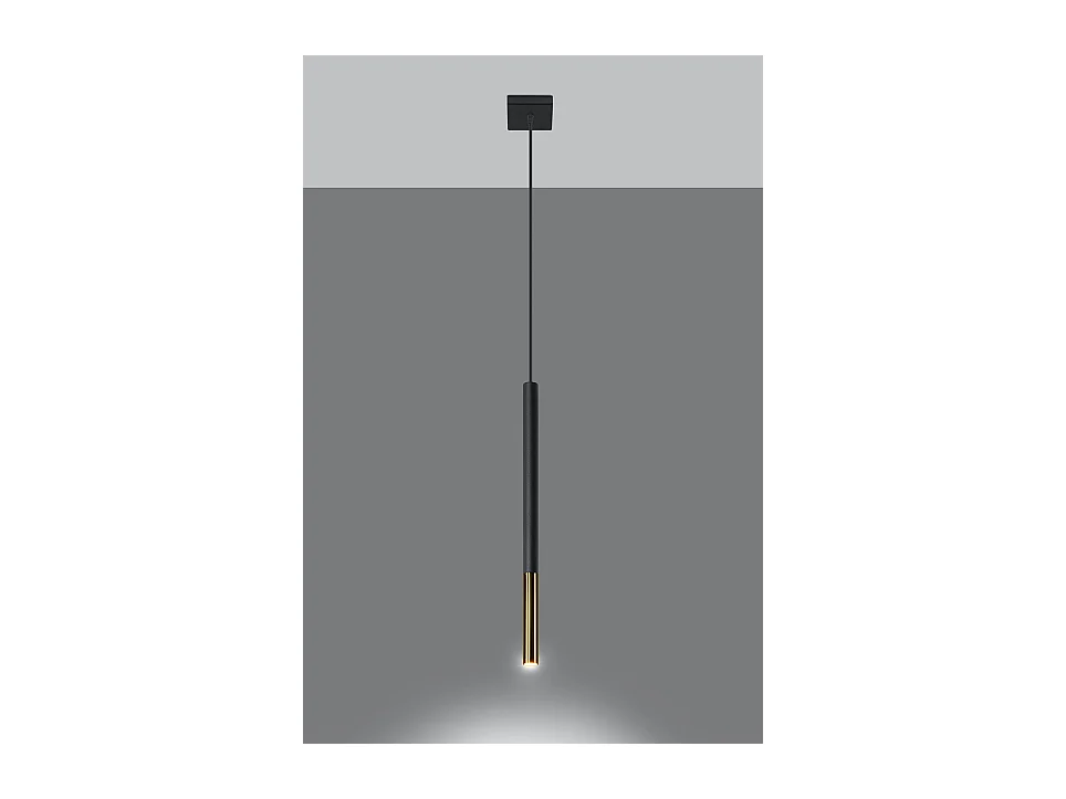 Sollux MOZAICA Suspension Slim 8cm Noir, Or G9