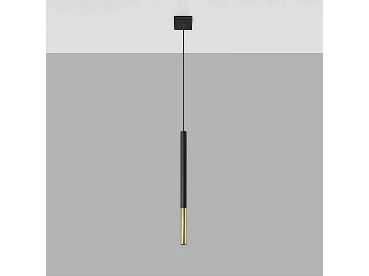 Sollux MOZAICA Suspension Slim 8cm Noir, Or G9
