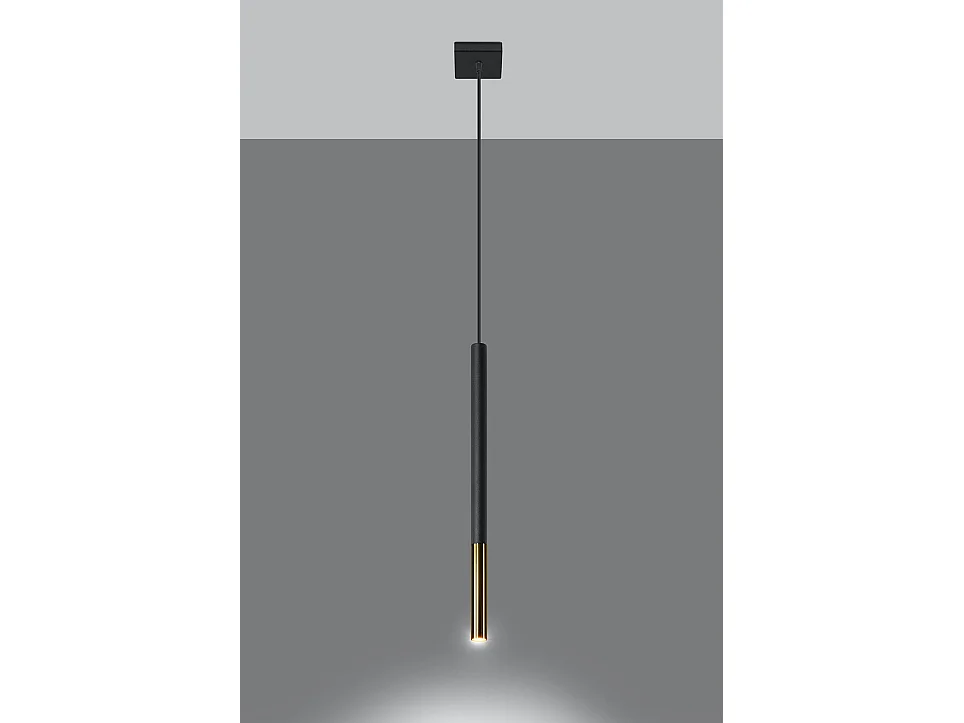 Sollux MOZAICA Suspension Slim 8cm Noir, Or G9