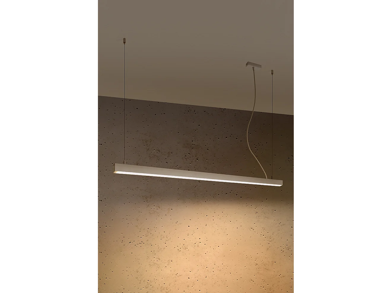 Integrierte LED 145cm Linear Straight Bar Pendelleuchte Weiß 3000K Lampada a sospensione lineare a barra diritta a LED integrata da 145 cm bianca 3000K