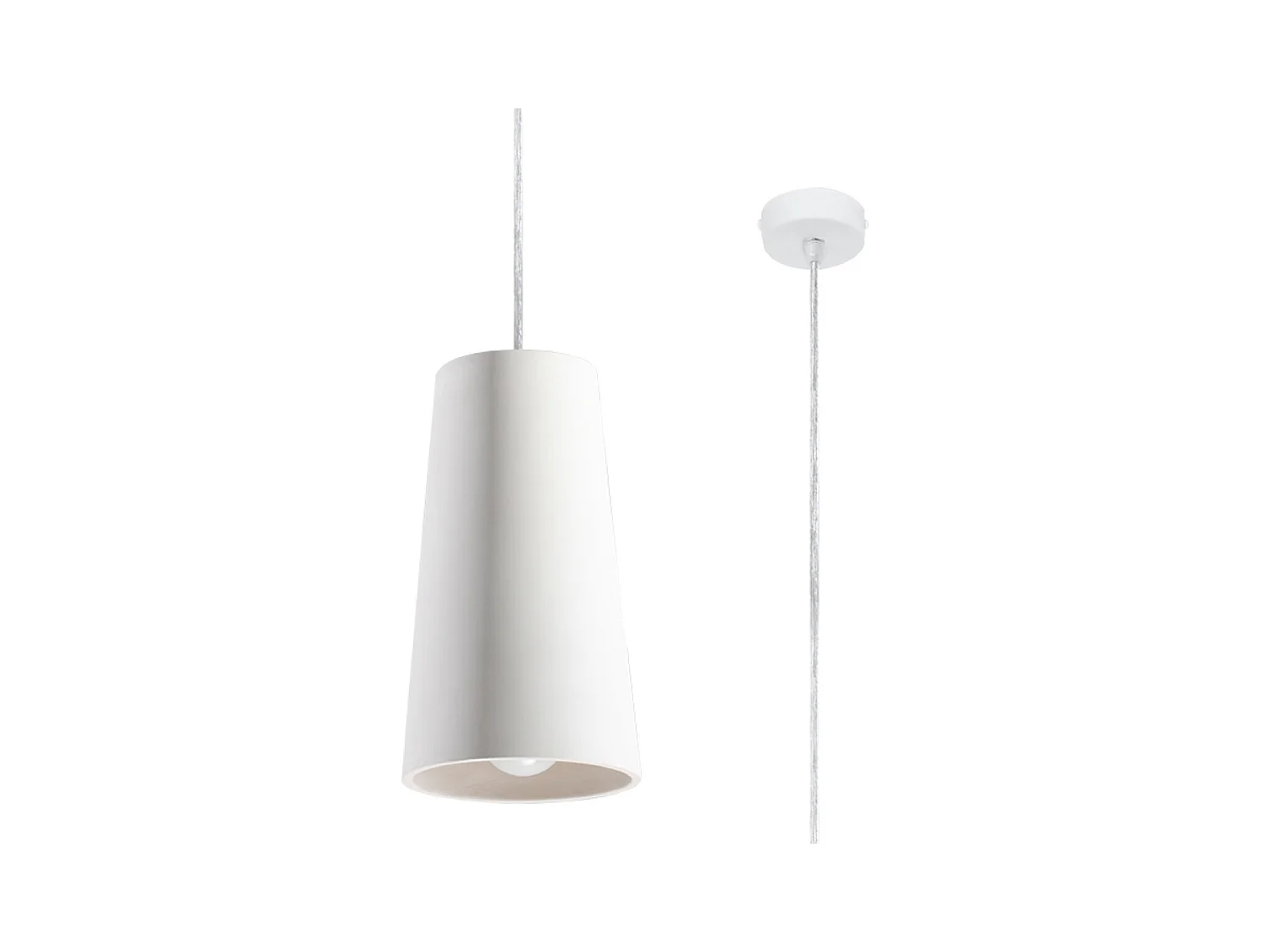 Sollux GULCAN Suspension Dome Céramique Blanc E27