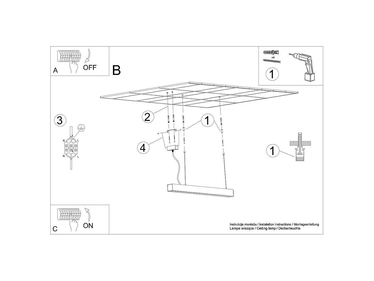 Lampada a sospensione lineare a barra dritta a LED da 65 cm integrata nera 3000K Lámpara colgante de barra recta lineal LED integrada de 65 cm negro 3000K