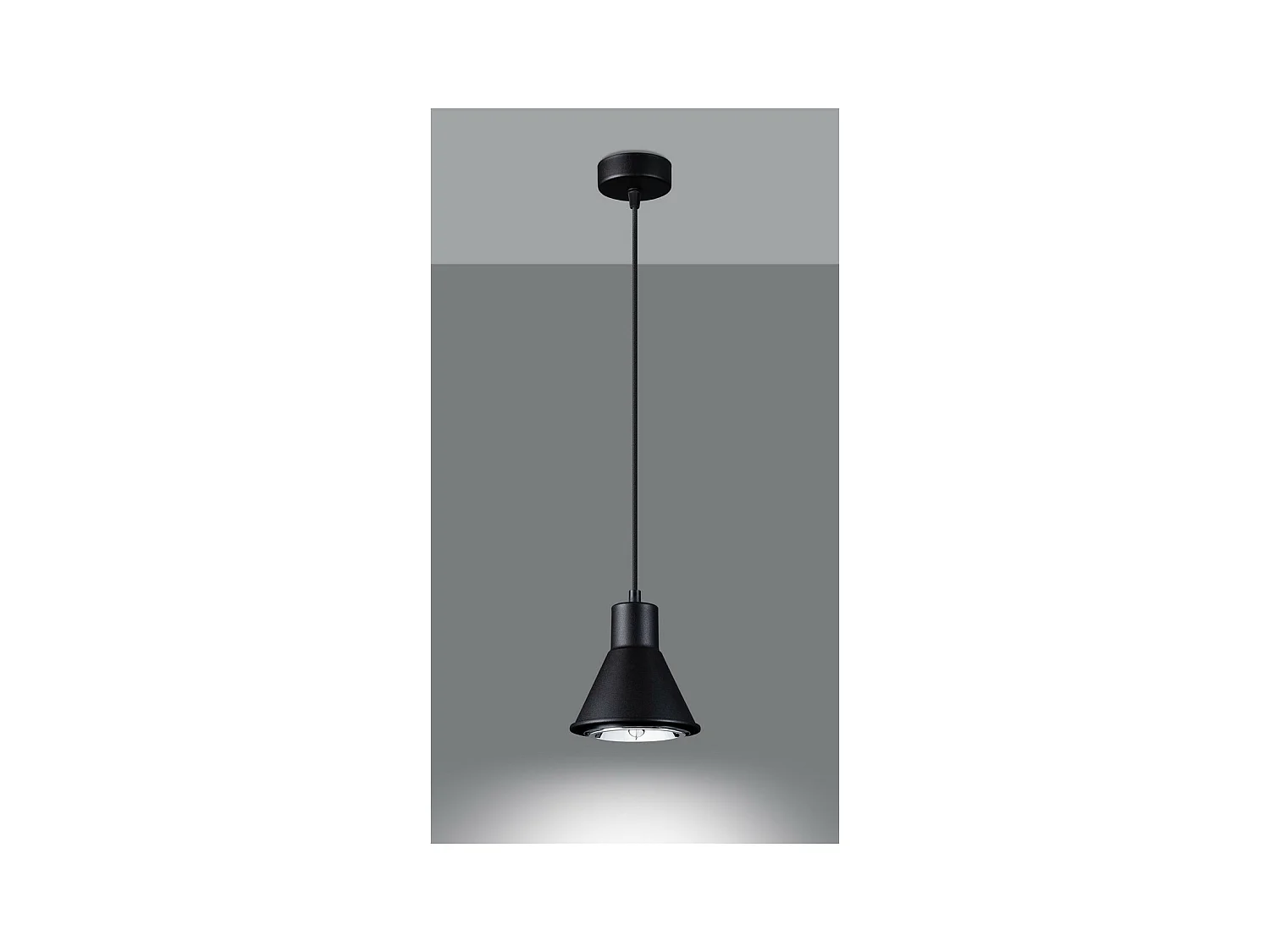 Sollux lichting Taleja Dome Pendelleuchte, Schwarz, 1x ES111