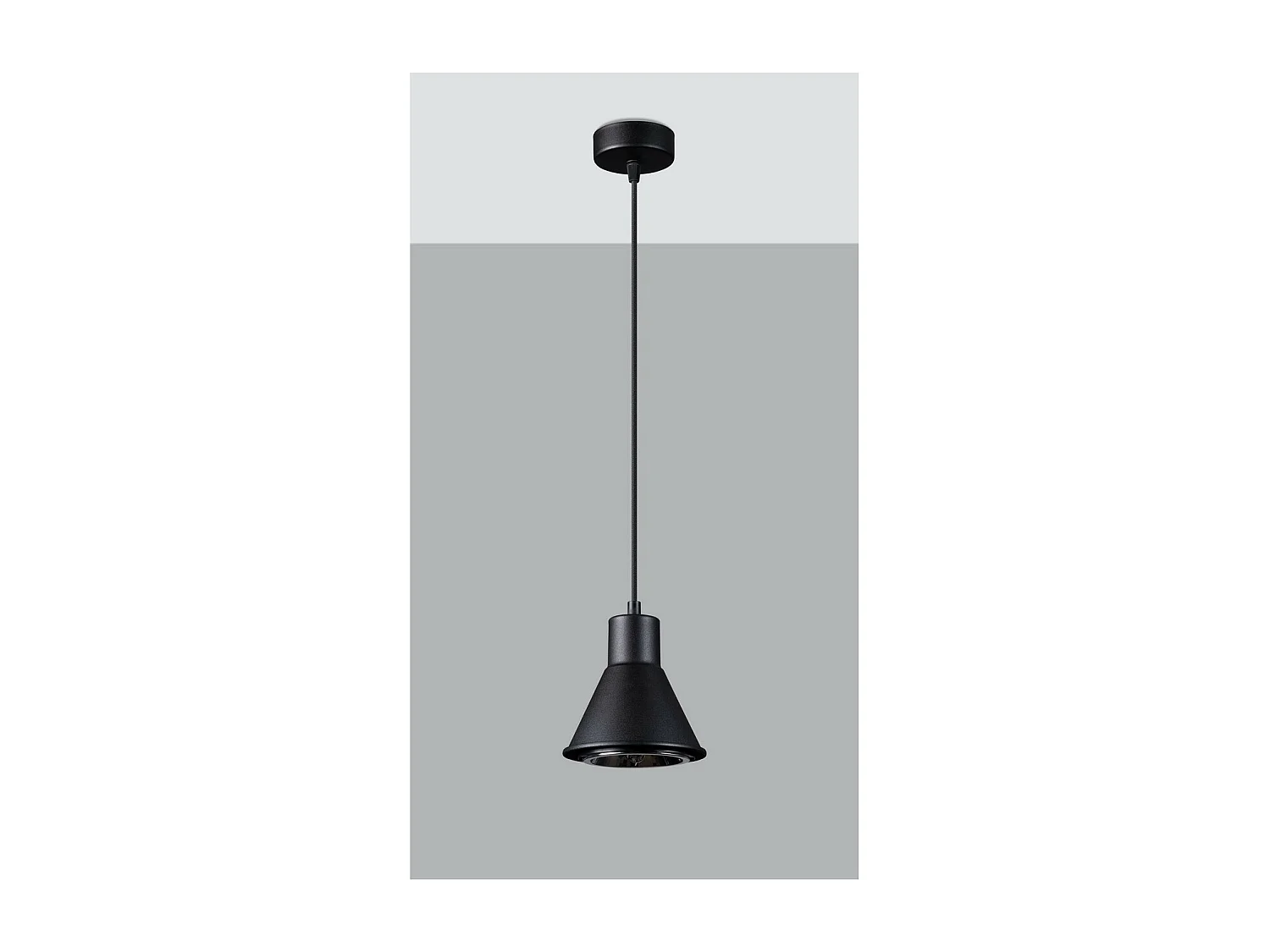 Sollux Lighting Taleja Plafonnier suspendu Dome, noir, 1x ES111