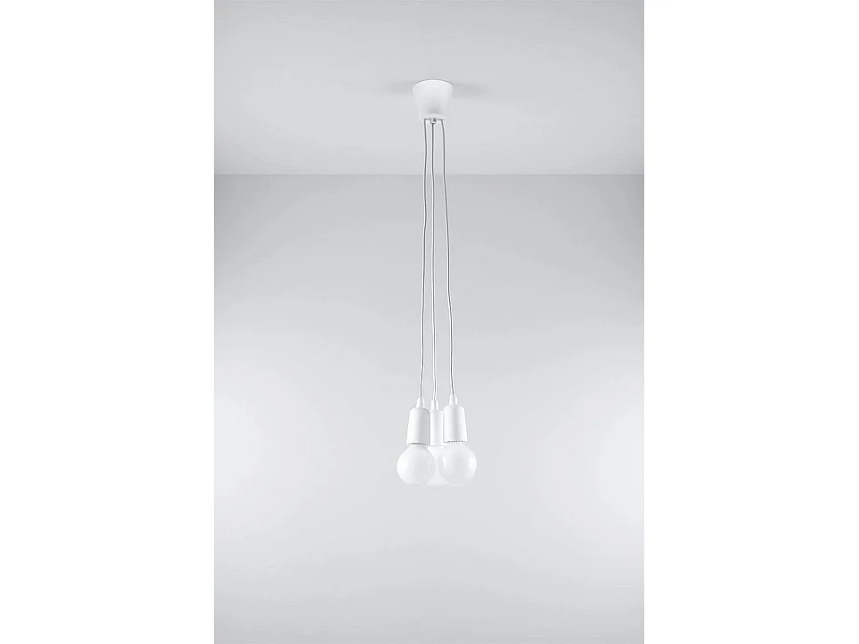 Sollux DIEGO Luminaire suspendu à 3 ampoules au plafond blanc