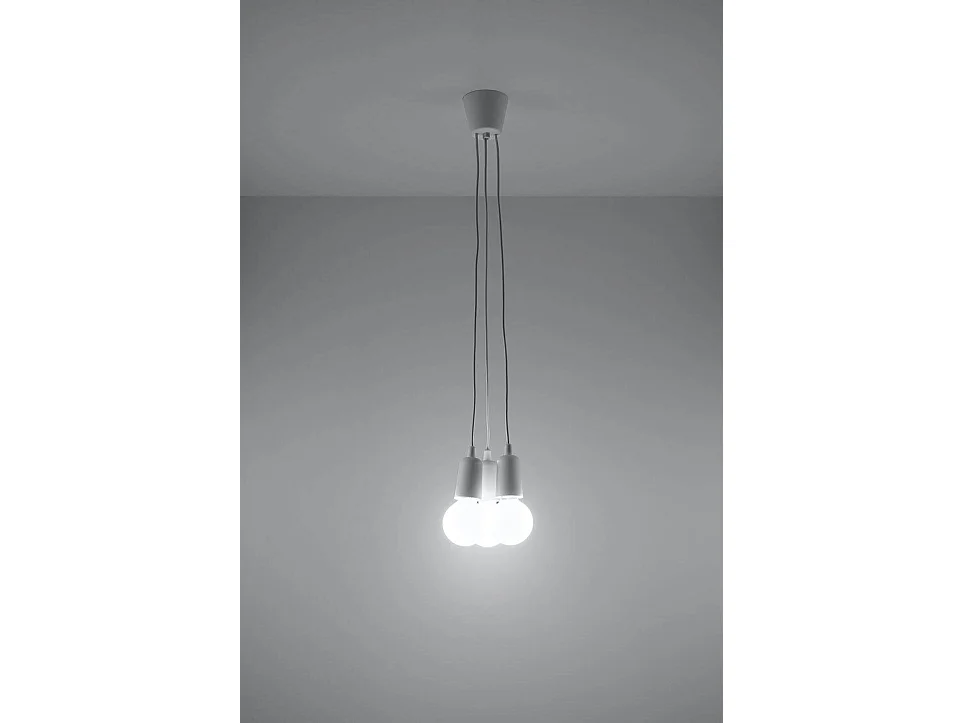 Sollux DIEGO Luminaire suspendu à 3 ampoules au plafond blanc