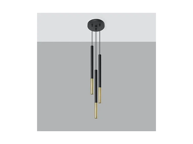 Sollux MOZAICA Suspension Cluster Drop Noir, Or G9