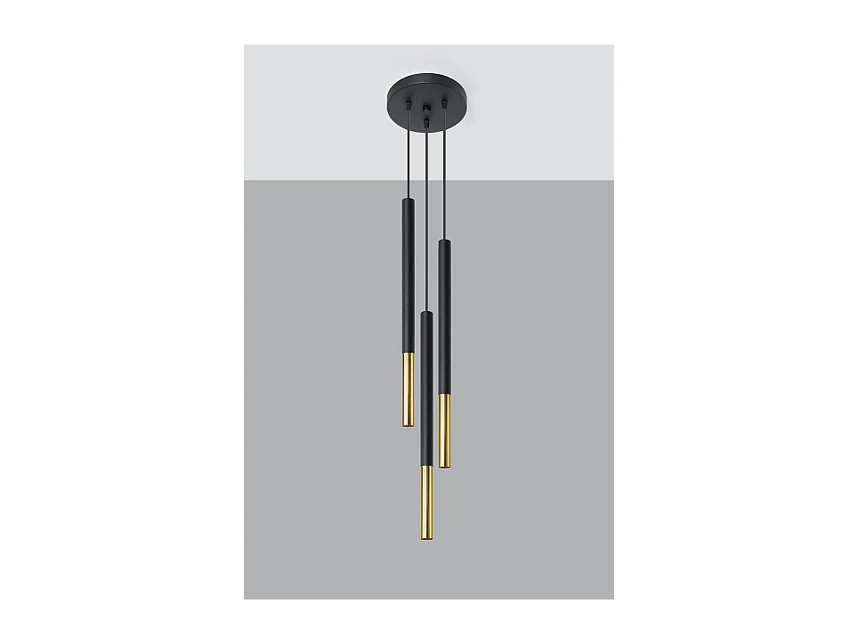 Sollux MOZAICA Suspension Cluster Drop Noir, Or G9