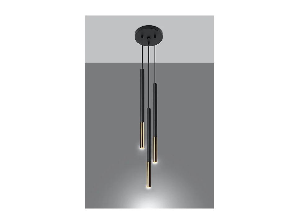 Sollux MOZAICA Suspension Cluster Drop Noir, Or G9