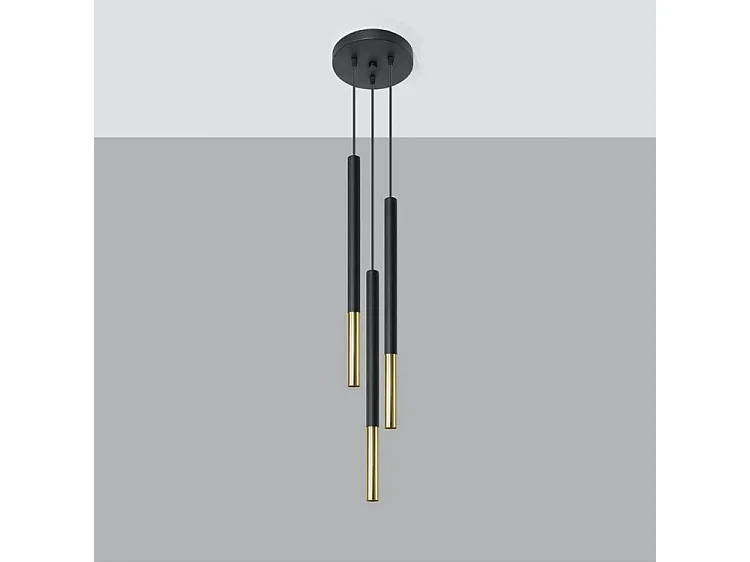 Sollux MOZAICA Suspension Cluster Drop Noir, Or G9