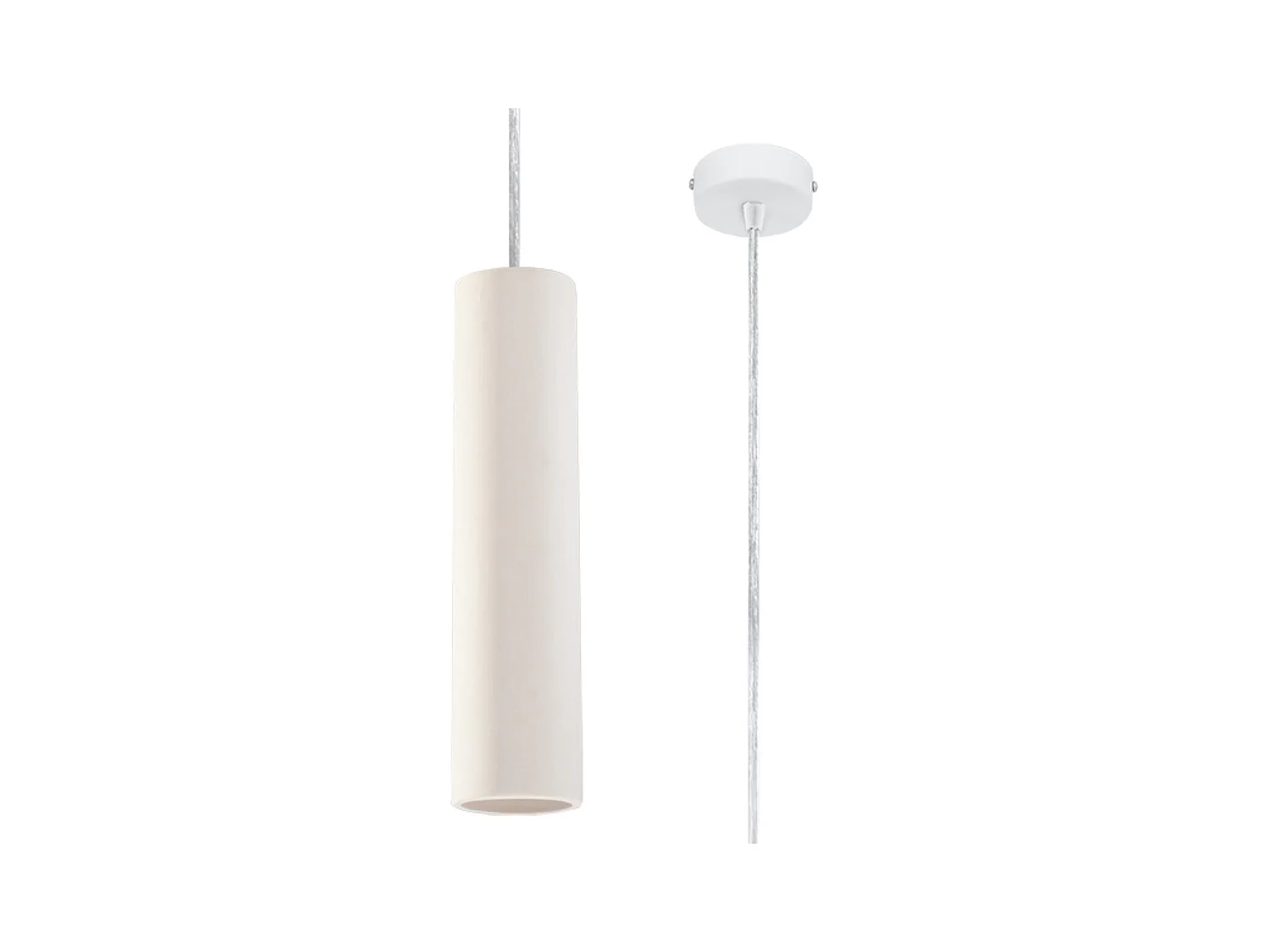 Sollux NANCY Suspension Slim Céramique Blanche GU10