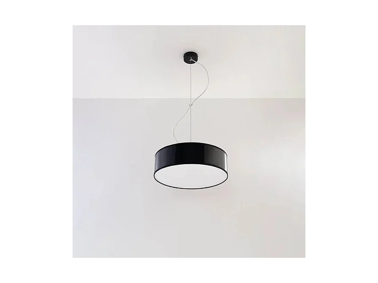 Sollux ARENA Plafonnier rond à 2 ampoules noir, E27