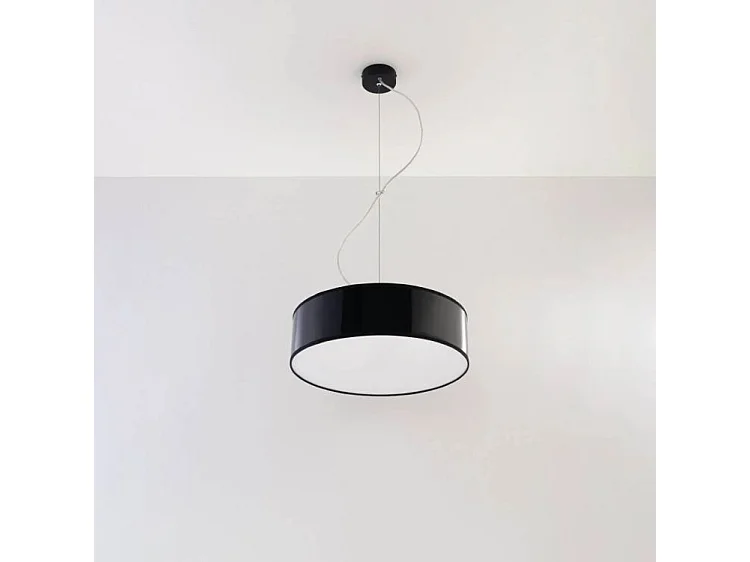 Sollux ARENA Plafonnier rond à 2 ampoules noir, E27