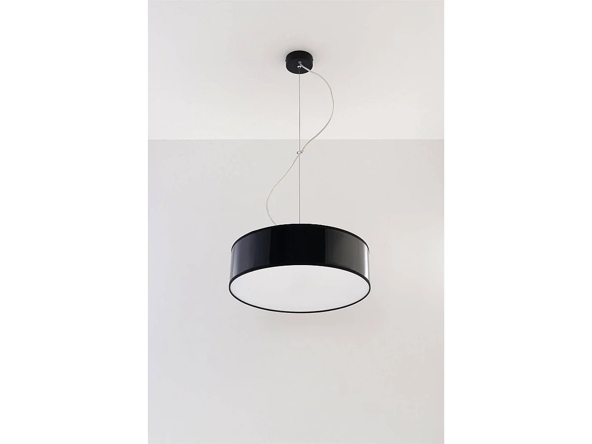 Sollux ARENA Plafonnier rond à 2 ampoules noir, E27