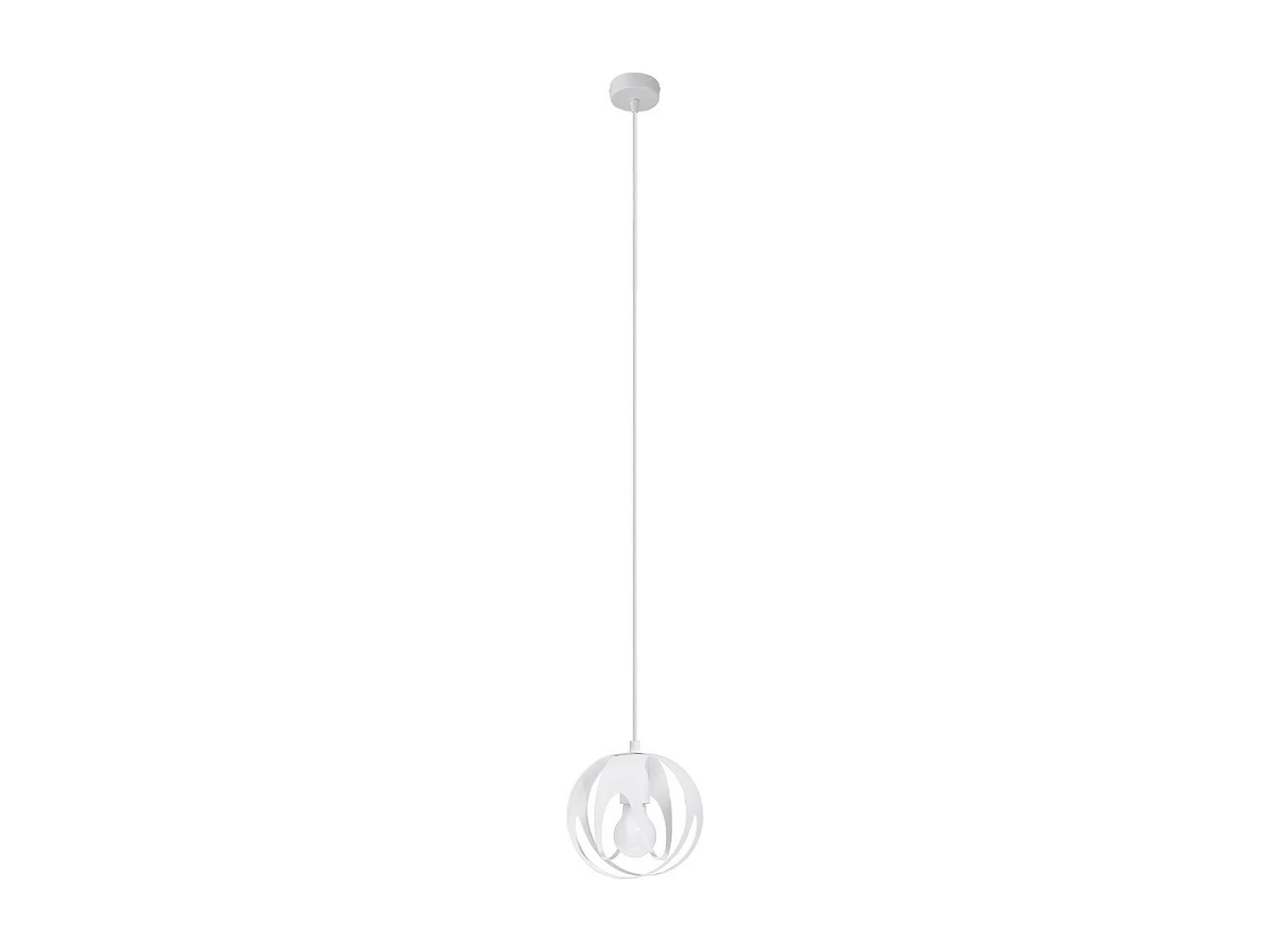 Sollux Lighting Tulos Plafonnier suspendu sphérique, blanc, 1x E27