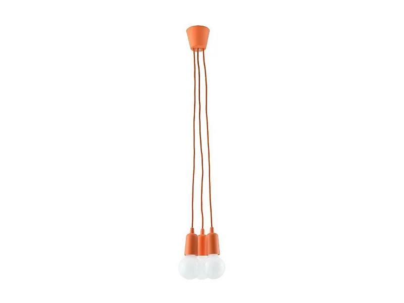 Hanglampen Diego Modern Van  - 3 Lichtbronnen - L.15 X H.90 Cm - Oranje