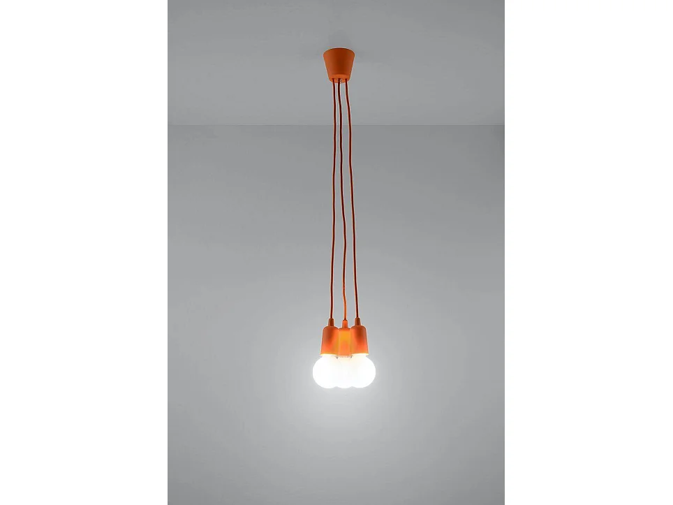 Hanglampen Diego Modern Van  - 3 Lichtbronnen - L.15 X H.90 Cm - Oranje