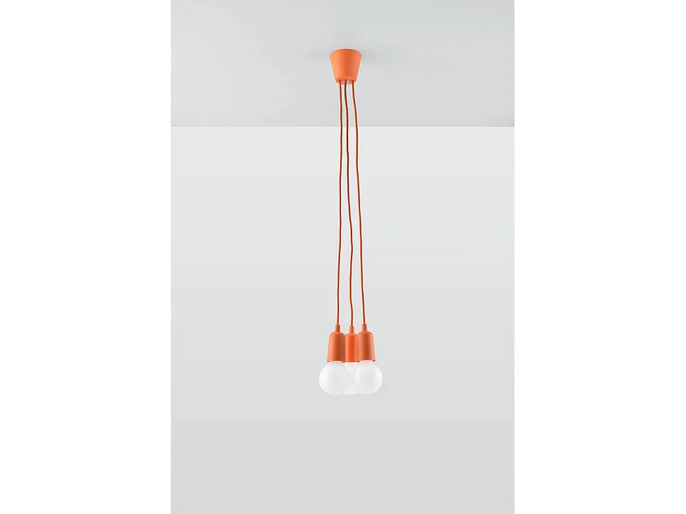 Sollux DIEGO Suspension à 3 ampoules au plafond orange