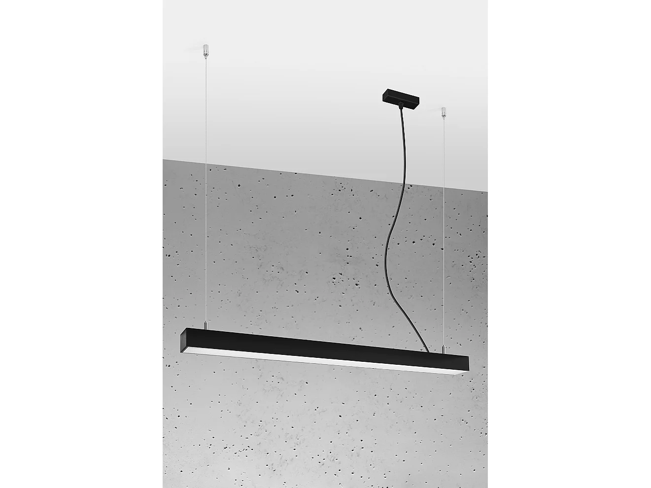 Integrated LED  95cm Linear Straight Bar Pendelleuchte Black 3000K Integrierte LED 95cm Linear Straight Bar Pendelleuchte Schwarz 3000K