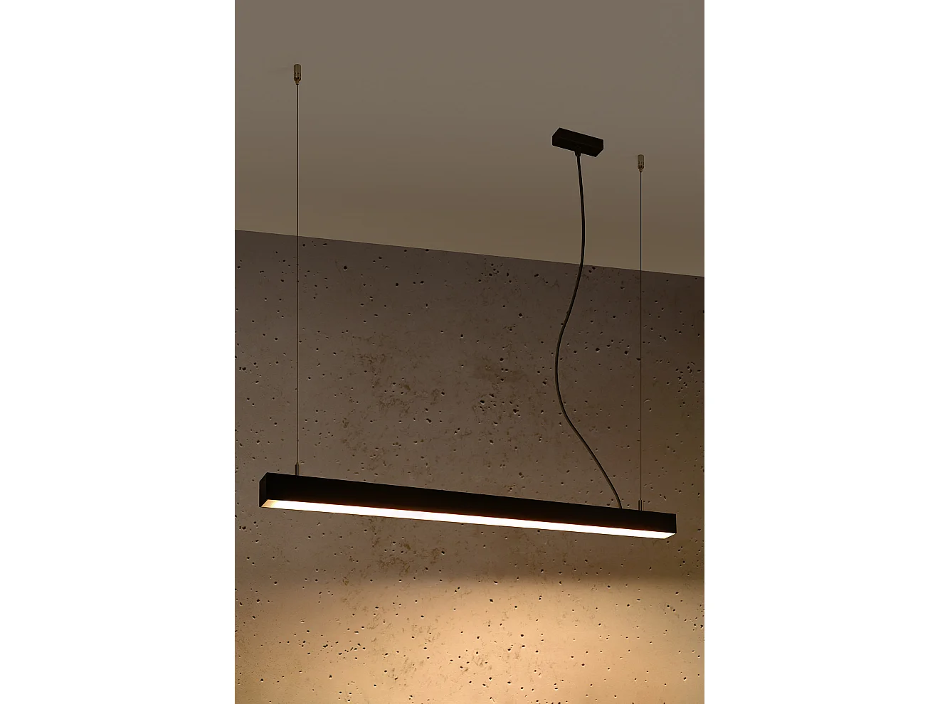 Integrated LED  95cm Linear Straight Bar Pendelleuchte Black 3000K Integrierte LED 95cm Linear Straight Bar Pendelleuchte Schwarz 3000K