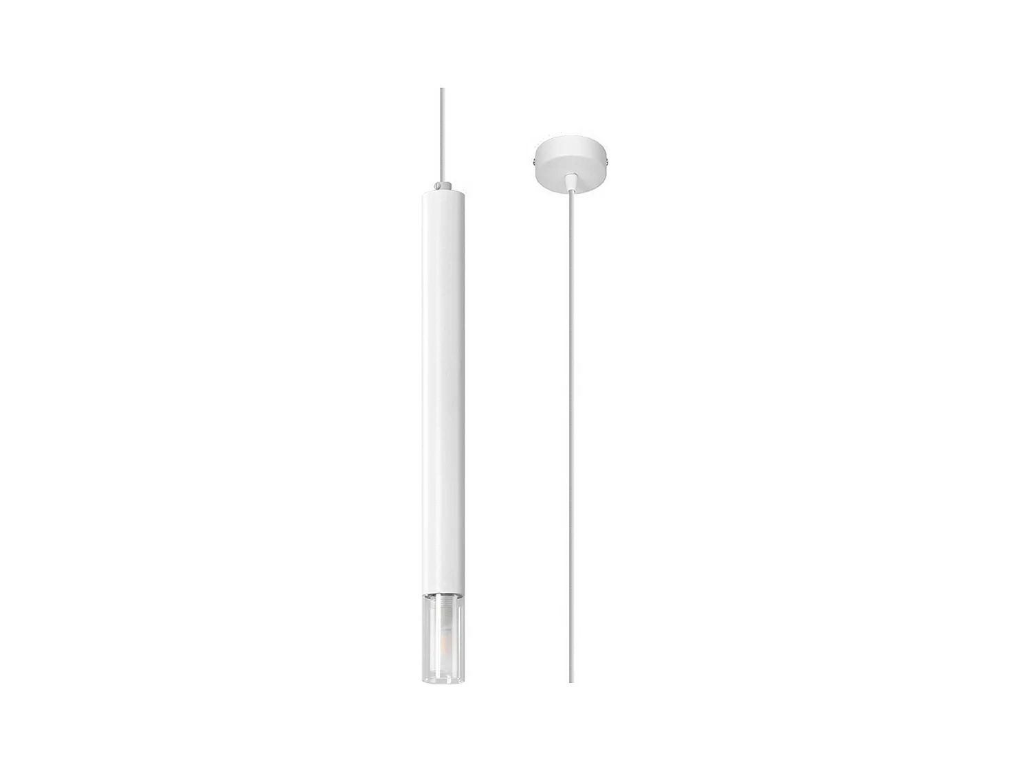 Sollux Lighting Wezyr Plafonnier suspendu Slim, blanc, 1x G9