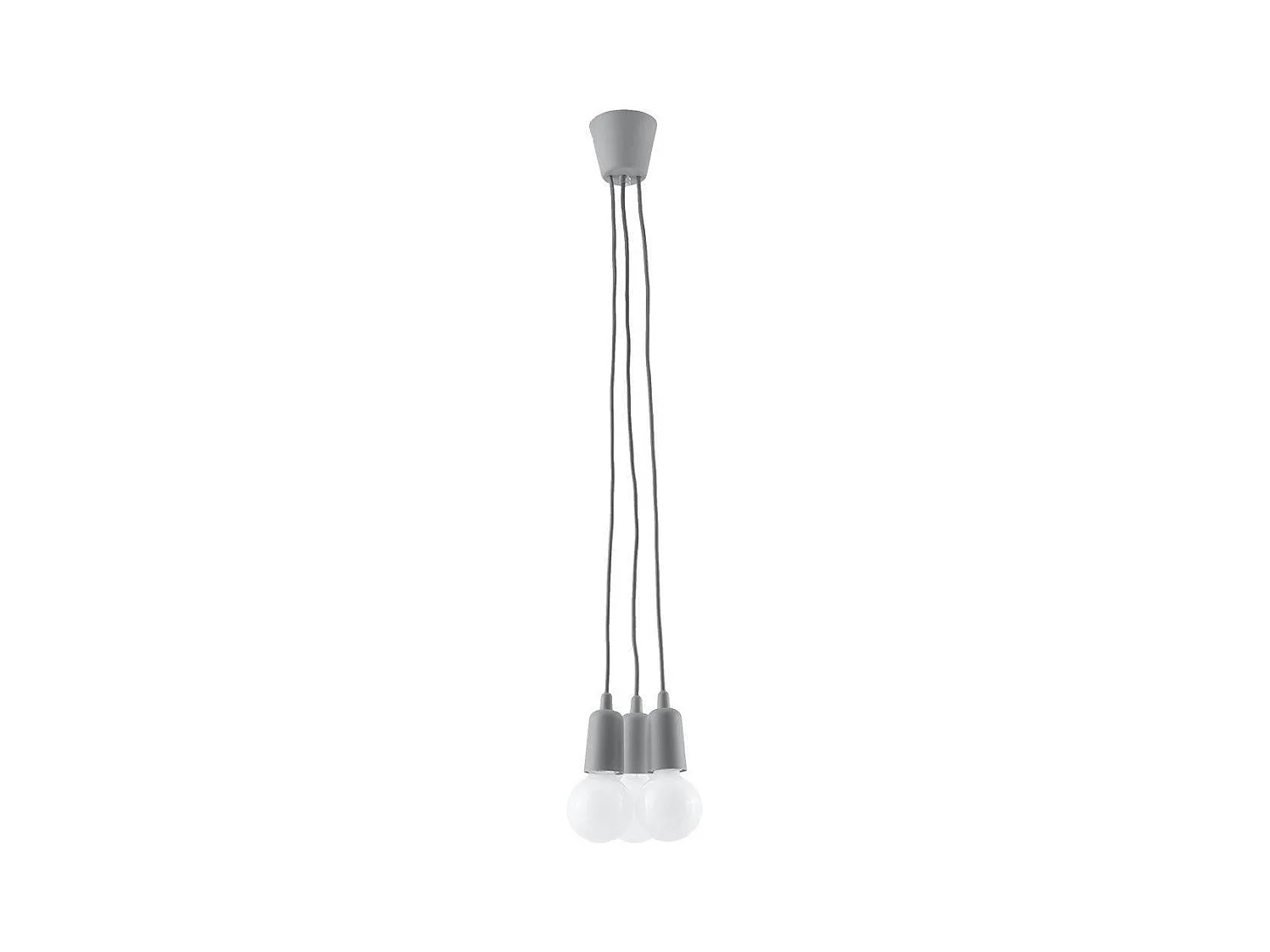Sollux DIEGO Suspension à 3 ampoules au plafond, gris