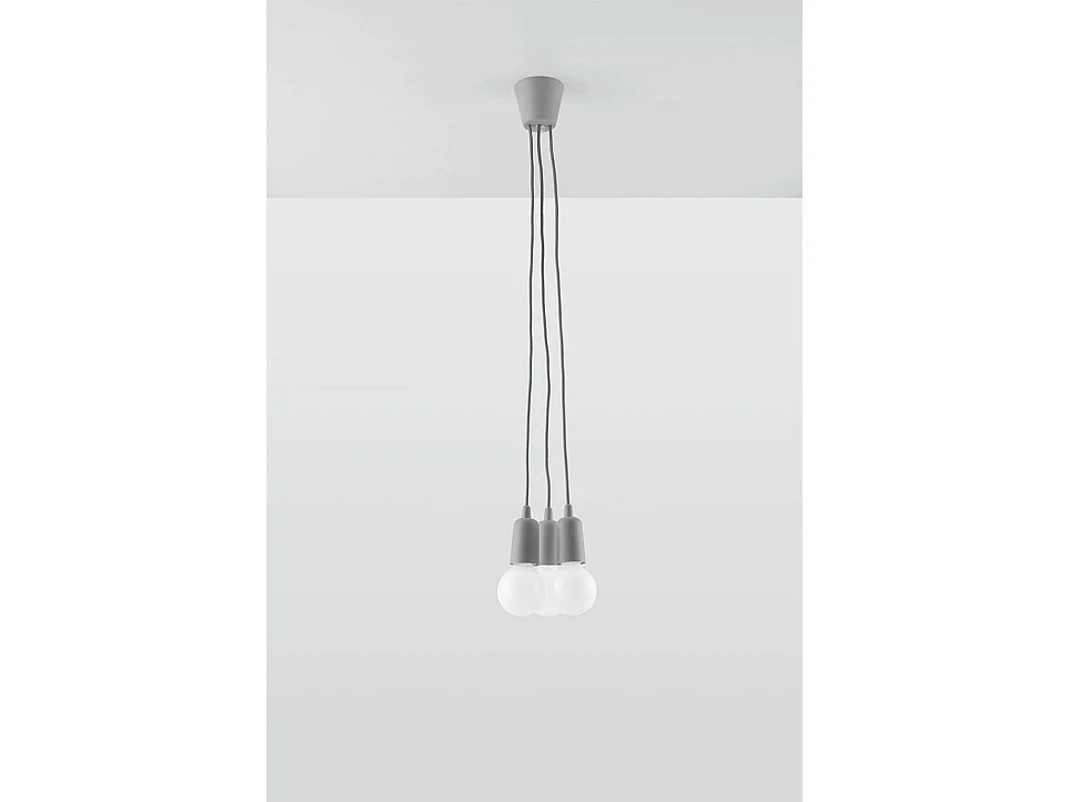 Lampa wisząca DIEGO 3 szara