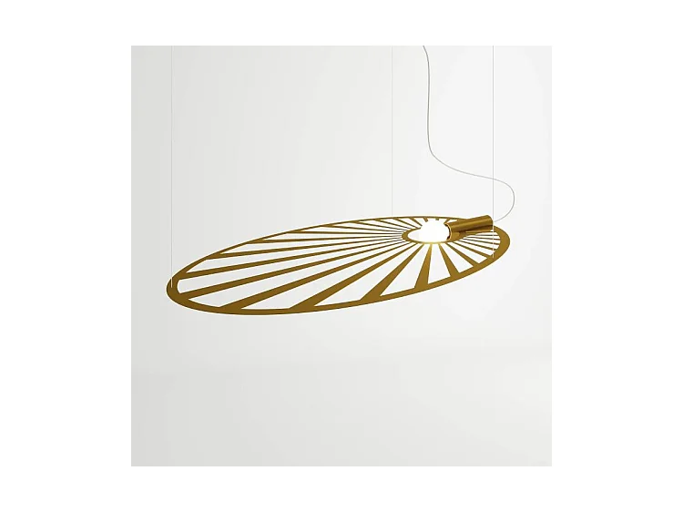 Sollux LEHDET Lampe à Suspension Moderne Fil de Fer Or E27