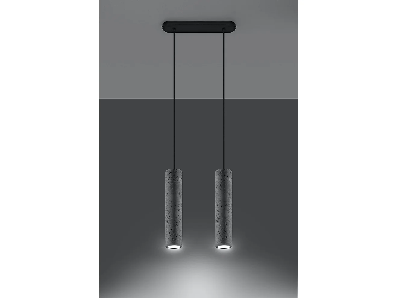 Twin Hängende Pendelleuchte Grau GU10 Sospensione Twin Grigio Chiaro GU10