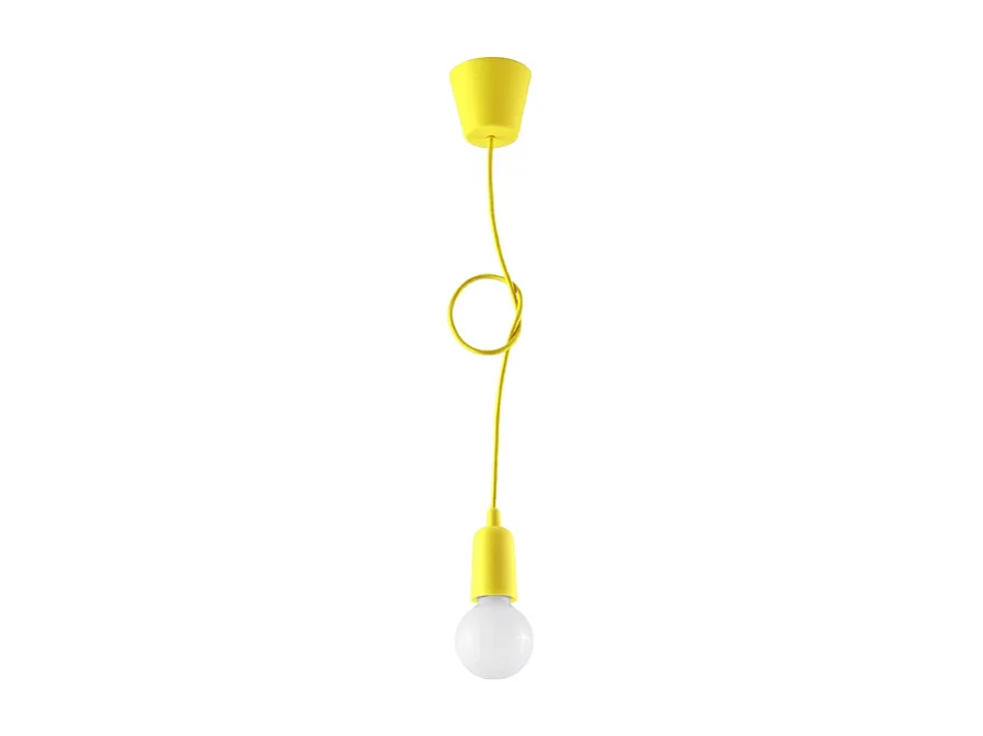 Hanglampen Diego Modern Van  - 1 Lichtbronnen - L.9 X H.90 Cm - Geel