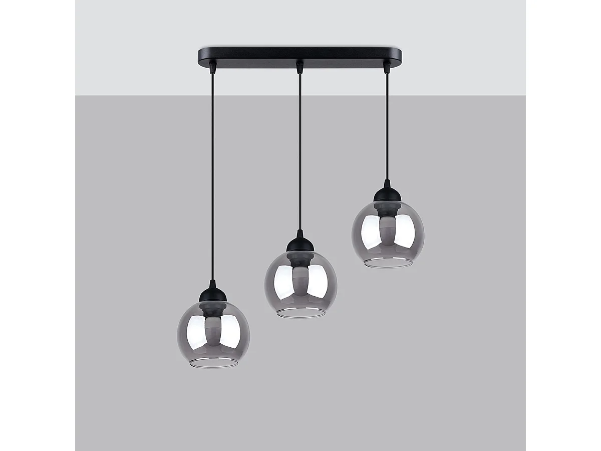 Hanglampen Alino Modern Van  - 3 Lichtbronnen - L.45 X H.117 Cm - Zwart