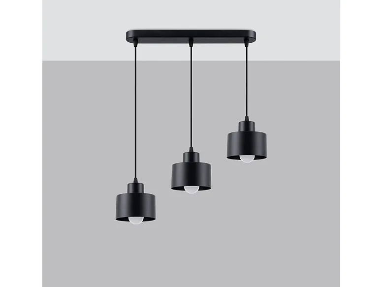 Hanglampen Savar Modern Van  - 3 Lichtbronnen - L.46 X H.110 Cm - Zwart