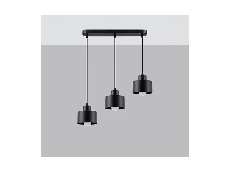 Hanglampen Savar Modern Van  - 3 Lichtbronnen - L.46 X H.110 Cm - Zwart