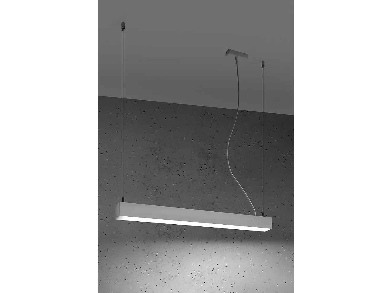 Lampada a sospensione lineare a barra dritta a LED da 65 cm integrata bianca 4000K Lámpara colgante de barra recta lineal LED integrada de 65 cm blanco 4000K