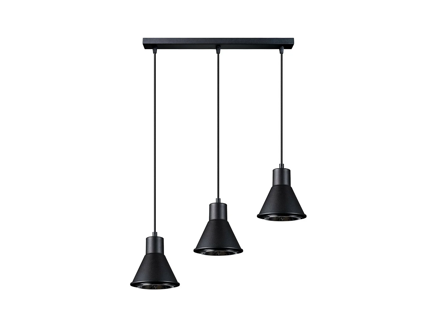 Sollux Lighting Taleja Plafonnier Suspension Bar, Noir, 3x ES111