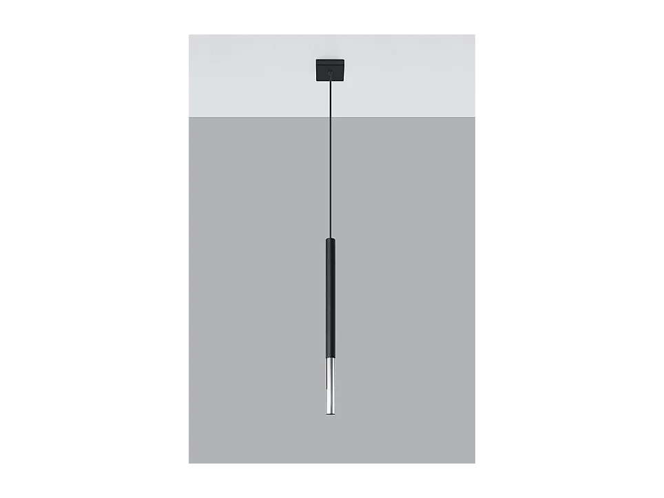 Sollux MOZAICA Suspension Slim 8cm Noir, Chrome G9