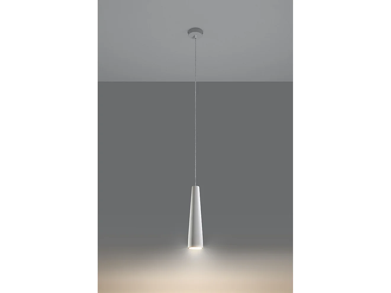 Hanglampen Electra Modern Van  - 1 Lichtbronnen - L.8 X H.132 Cm - Wit